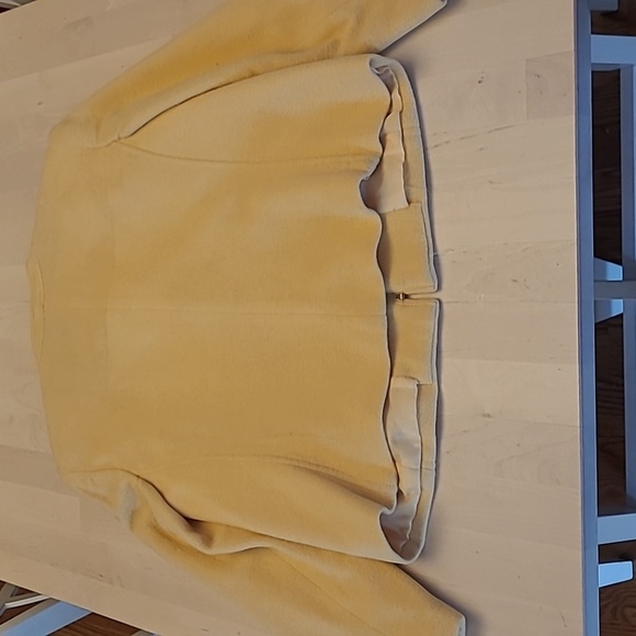 EUC VTG Requirements Butter Yellow Mock Neck Wool/Vicose Blazer with Pockets - Picture 7 of 10